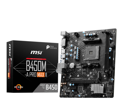 Płyta główna MSI Płyta główna B450M-A PRO MAX II AM4 2DDR4 DVI/HDMI mATX